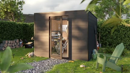 Woodgrain Composite Garden Sheds