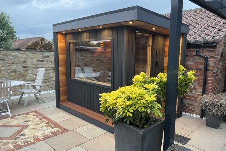Black Composite Woodgrain Cladding & Western Red Cedar Cladding